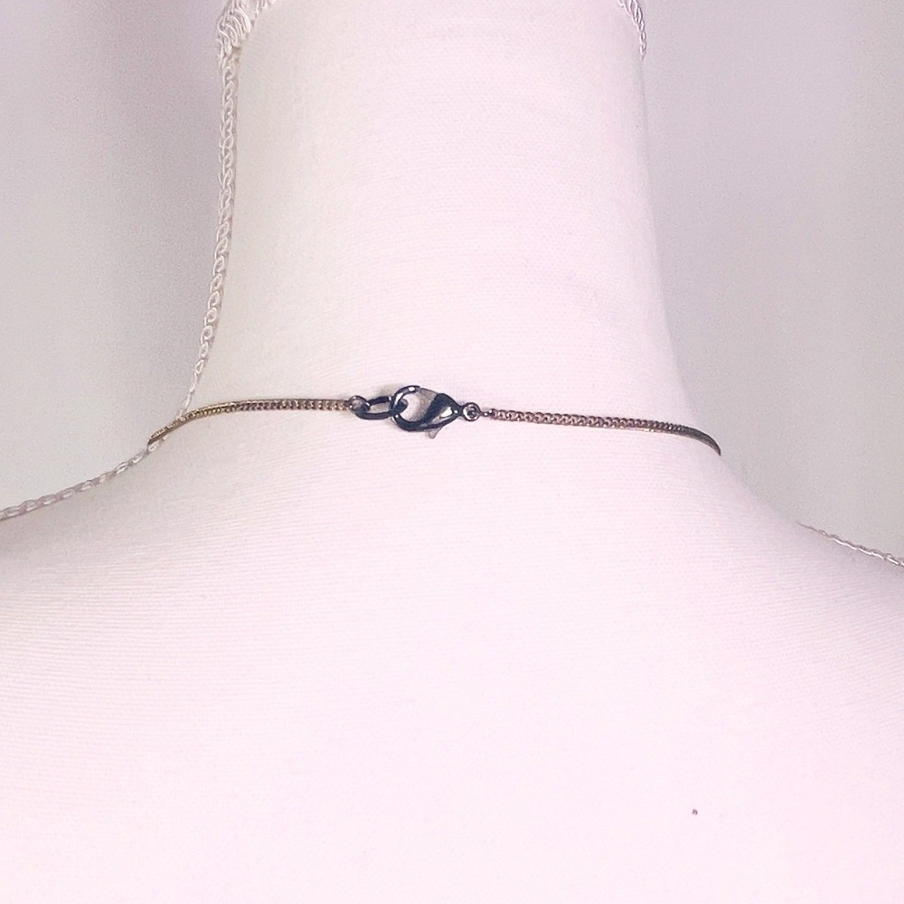 Vintage Lapis Lazuli Teardrop Pendant Necklace Long Chain Blue Gold Fleck Boho - Picture 4 of 16